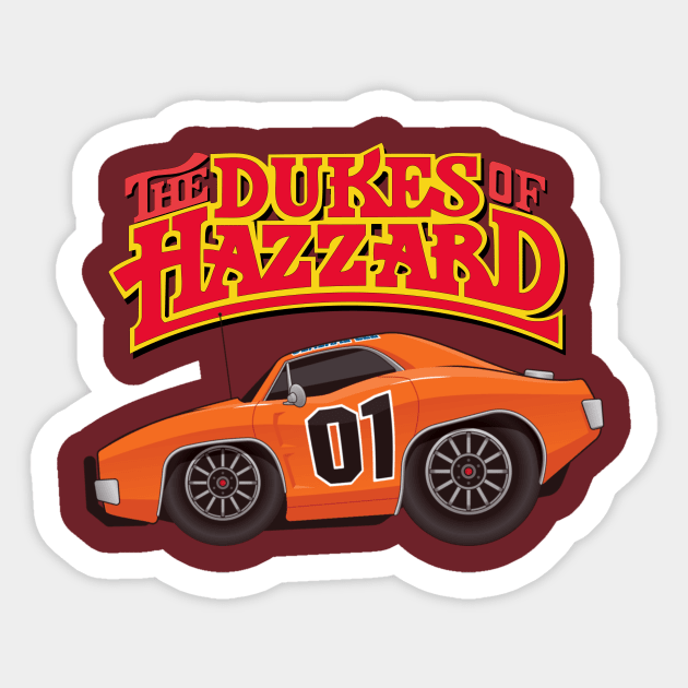The Dukes Of Hazzard Caricatura The Dukes Of Hazzard Caricatura Sticker Teepublic 9784